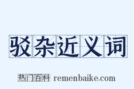 驳杂近义词是什么意思的图片